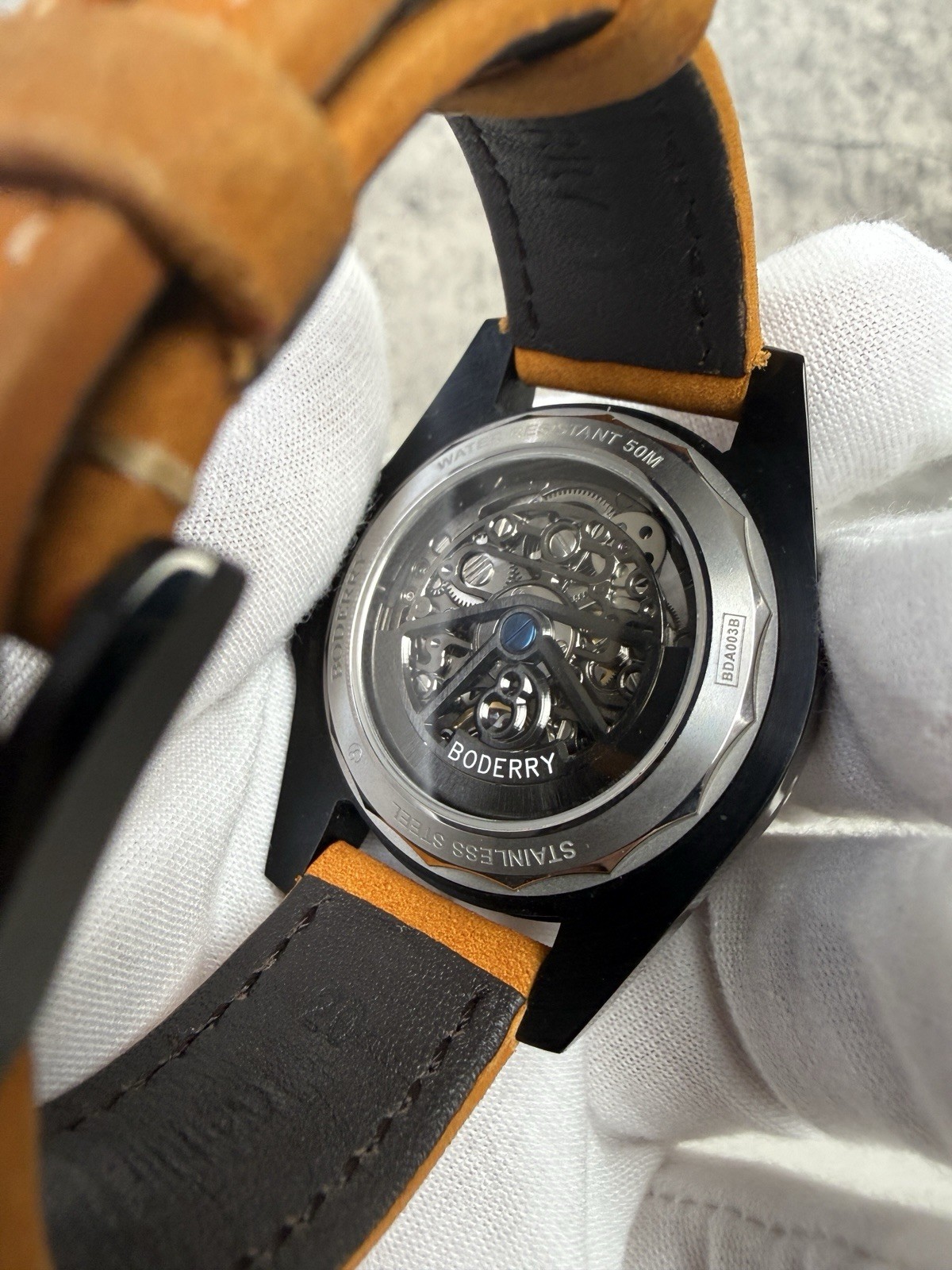 Boderry Windmill Skeleton Automatic Watch Men's L… - image 4