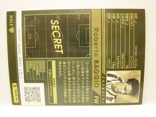 Panini WCCF 2015-16 HOLE Roberto Baggio 1967 Italy No.10 Juventus FC Legends - Picture 9 of 9