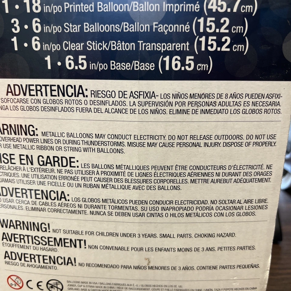 Happy 50th Birthday Balloon Centerpiece Kit 18" Top 6" Base Fifty Birthday Decor - Image 2 of 4