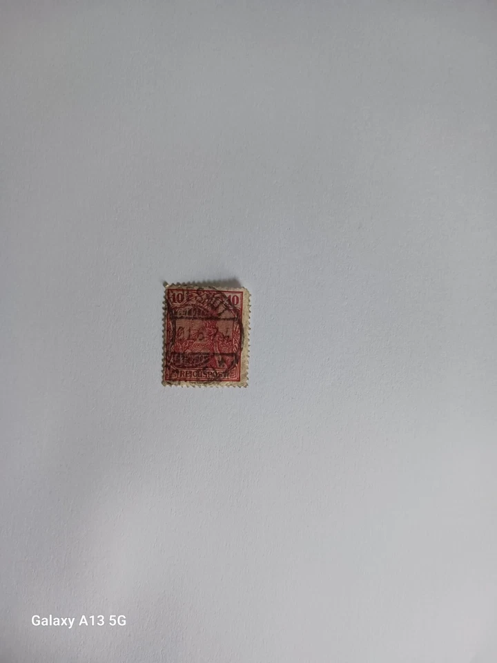 German Allemage stamp 10 Phennig No watermark RARE REICHPOST 1900s - Image 4 of 4