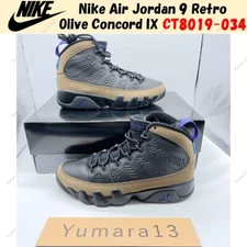 Nike Air Jordan 9 Retro Light Olive Concord IX CT8019-034 Men's Size