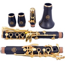 MORESKY Clarinet Bb Wood Ebony Gold-plated 17 Keys Grenadilla Sib Klarnet M62