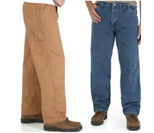 Rustler by Wrangler Men's Carpenter Jeans Relaxed Fit 100 Cotton