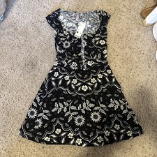 Urban Outfitter Black Dress XS A-Line Skater. Cap sleeve