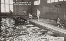 RPPC Great Lakes Illinois Naval Training Center Navy Military Photo Postcard F28