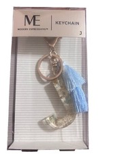 Modern Expressions "J Monogram Keychain with Tassels