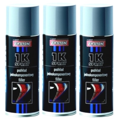 1K PRIMER GRAU 3 x 400ml ACRYL GRUNDIERUNG SPRAY HAFTGRUND AUTO FÜLLER TROTON  