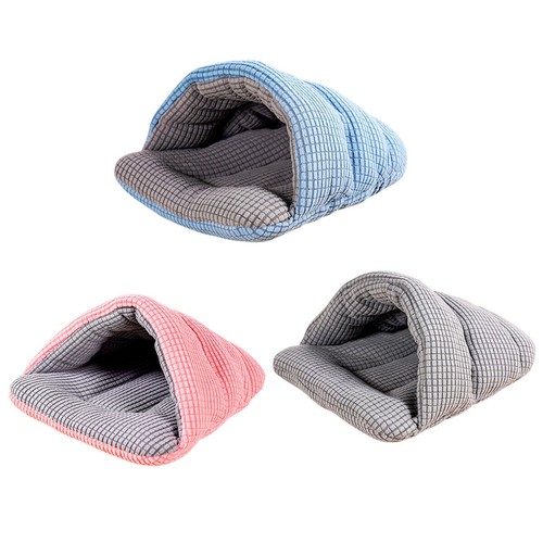 Pet Kennel Sleeping Bag Semi Enclosed Bed Cotton Nest for Guinea Pig Cat Rabbit - Picture 14 of 23