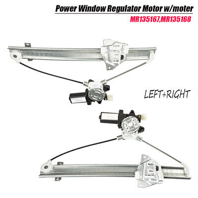 2x Power Window Regulator w/Motor for Mitsubishi Montero 92-00 Rear Left & Right