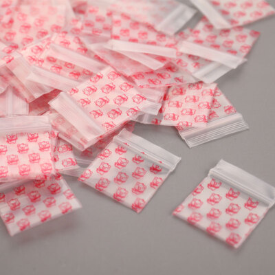 100Pcs Mini Ziplock Bags Small Plastic Zipper Bag Packaging Pill Ba$r