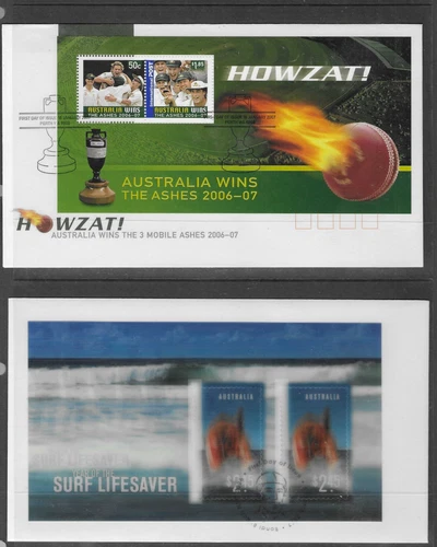 AUSTRALIA 2007-08 MINIATURE SHEET FIRST DAY COVERS (7 DIFFERENT)     (B164)