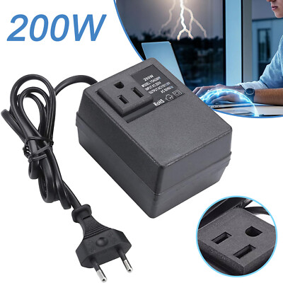 200W EU Spannungswandler Netzsteckeradapters AC 220V zu auf 110V für Reisen