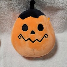 Squishmallow 5'' Paige the Pumpkin Smiley Face Kellytoy Halloween 2021 Gift Toy