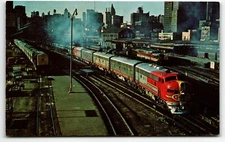 Postcard El Capitan Train Dearborn Station Chicago Illinois IL UNP