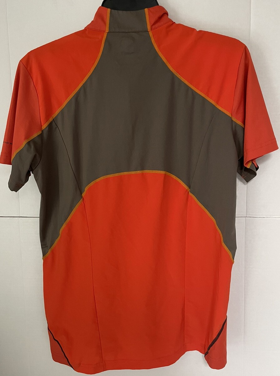 トップス m Columbia Omni Freeze Zero Top Womens M Shirt Short Sleeve 1/4 Zip