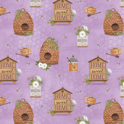 Bee Hive Bumble Bees Fabric By the Yard Art of Beekeeping Cotton Wilmington