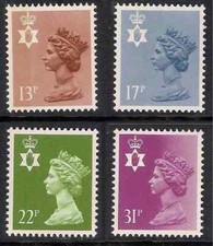 Northern Ireland 1984 NI37 13p NI43 17p NI54 22p NI64 31p Type I Set MNH