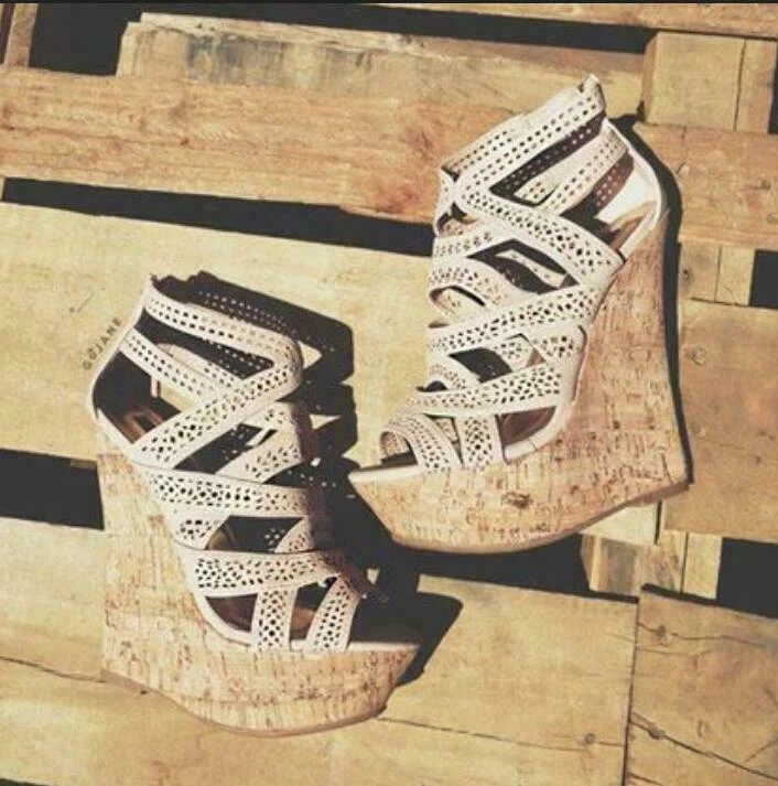 Sandalias para mujer Roma plataforma hueca zapatos tacón de cuña alta punta abierta 46 47 Foto 2 de 4