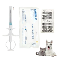 5 Packs 2.12x12mm Universal Pet Microchip Registratable RFID Animal Implant C...