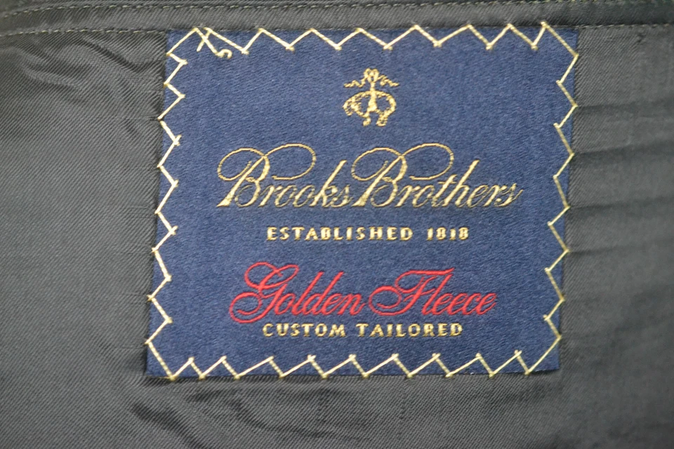 Brooks Brothers 1818 Mens Gray Pinstripe 2 Piece Suit 43R Jacket 35x29 Pant - Image 3 of 4