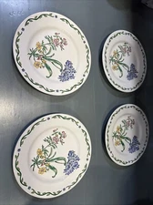 International Tableworks TERRACE BLOSSOMS Salad Plates SET of 4, No. 072-01