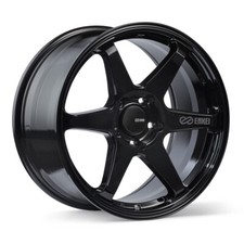 Enkei T6r 18x9.5 45mm Offset 5x120 Bolt Pattern 72.6 Bore Gloss Black Wheel