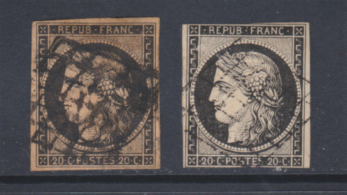 Timbre Classique France 1900 Type Blanc Oblitéré – Variété Piquage