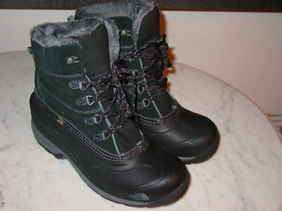 Womens North Face Chilkat III CM69 Black/Zinc Grey Winter Boots Size 9.5 $160.00