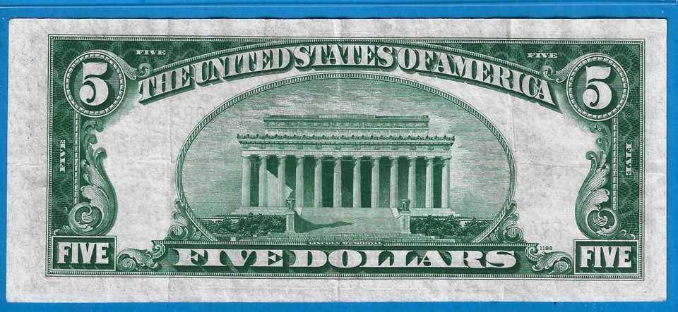 1928 C $5 USN-Legal Tender Note,Red Seal,Circ Very Fine,Nice! | eBay