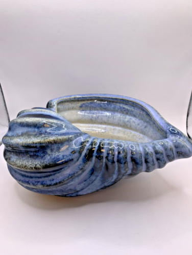 Conch Shaped Planter Home Decor-Blues 8" long, 6" wide - Picture 1 of 6