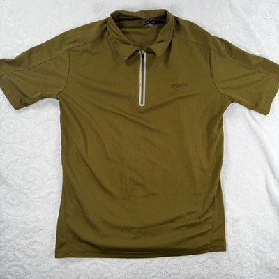 Vertx Herren Polo Shirt Medium Olive Green 1/4 Zip Performance Polyester