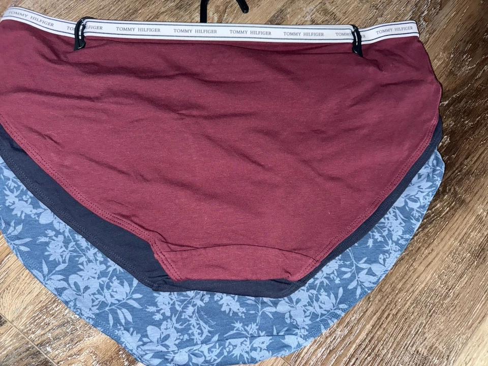 Tommy Hilfiger ~ 3 pares de bragas de bikini para mujer mezcla de algodón ~ L Foto 4 de 4