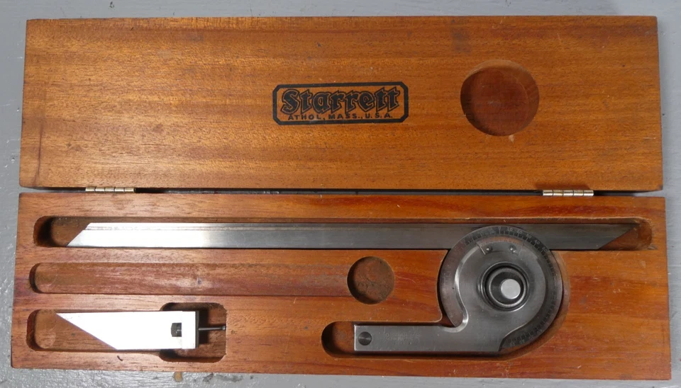 Starrett 359 Precision Universal Bevel Vernier Protractor  12" Blade - Image 2 of 4