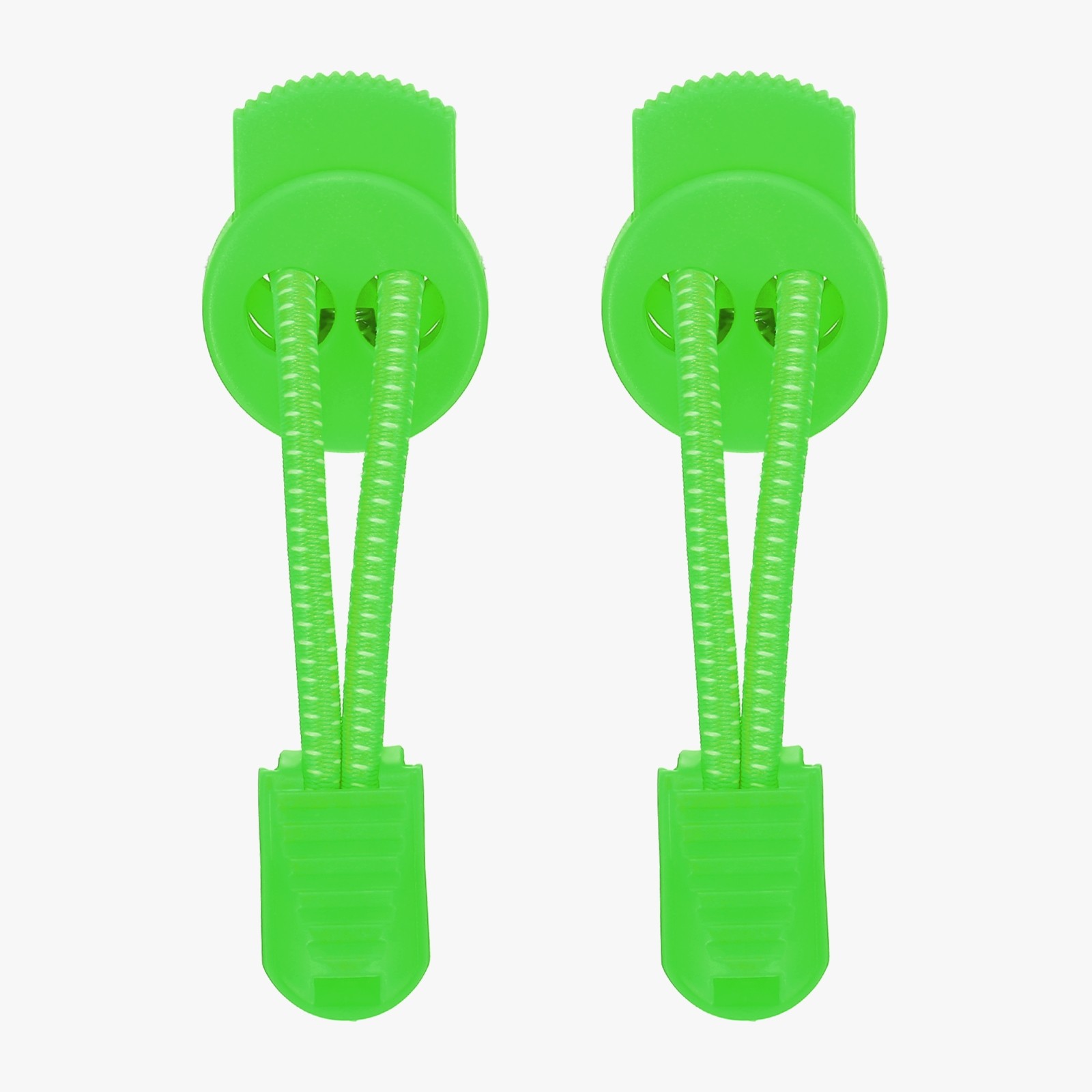 APL 2 Pezzi Lacci Elastici per Scarpe Senza Lacci per Scarpe per Adulti Punto Bianco Verde Neon
