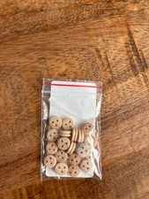 20pcs/bag Deadeye Pulley Blocks 4/5/6/7/8mm Wooden Model Ship sailing Fittings