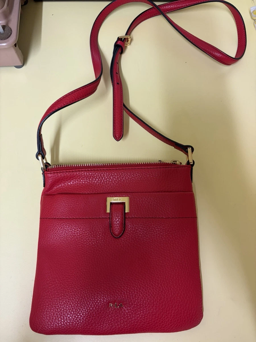 Ralph Lauren Cow Leather Handbag red Crossbody Lauren Ralph Lauren Womens Cow Leather Handbag Crossbody  main image 2