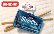 H-E-B Sushiya Soy Sauce Chopsticks Ornament Texas LimEd Viral Holiday Sushi HEB