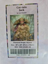 Diamond Art Club Cat-tain Jack Scot Howden Square 20x22 Diamond Painting NEW