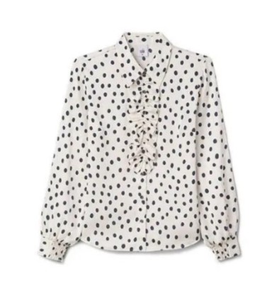 Cabi New NWT Charming Blouse #6709 Black & White dot  XS - XL Was $99