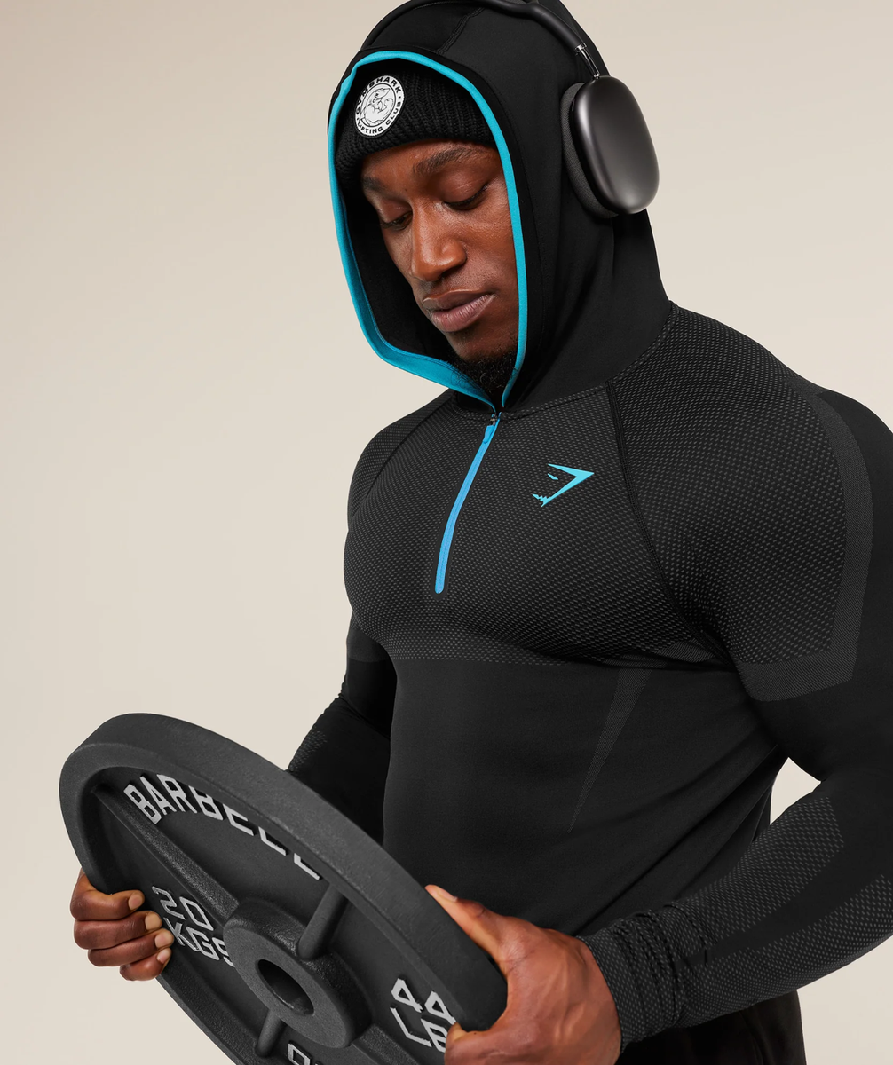 Gymshark Onyx V5 Hoodie Onyx Blue (Black/Blue) SIZES S- XL✓IN