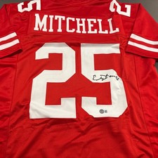 Elijah Mitchell Autographed Signed XL Custom 49ers Jersey-Beckett Witnessed