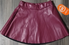 Wonder Nation Girls A-Line Skirt XS 4-5 Rich Burgundy 100 Recycled Polyester