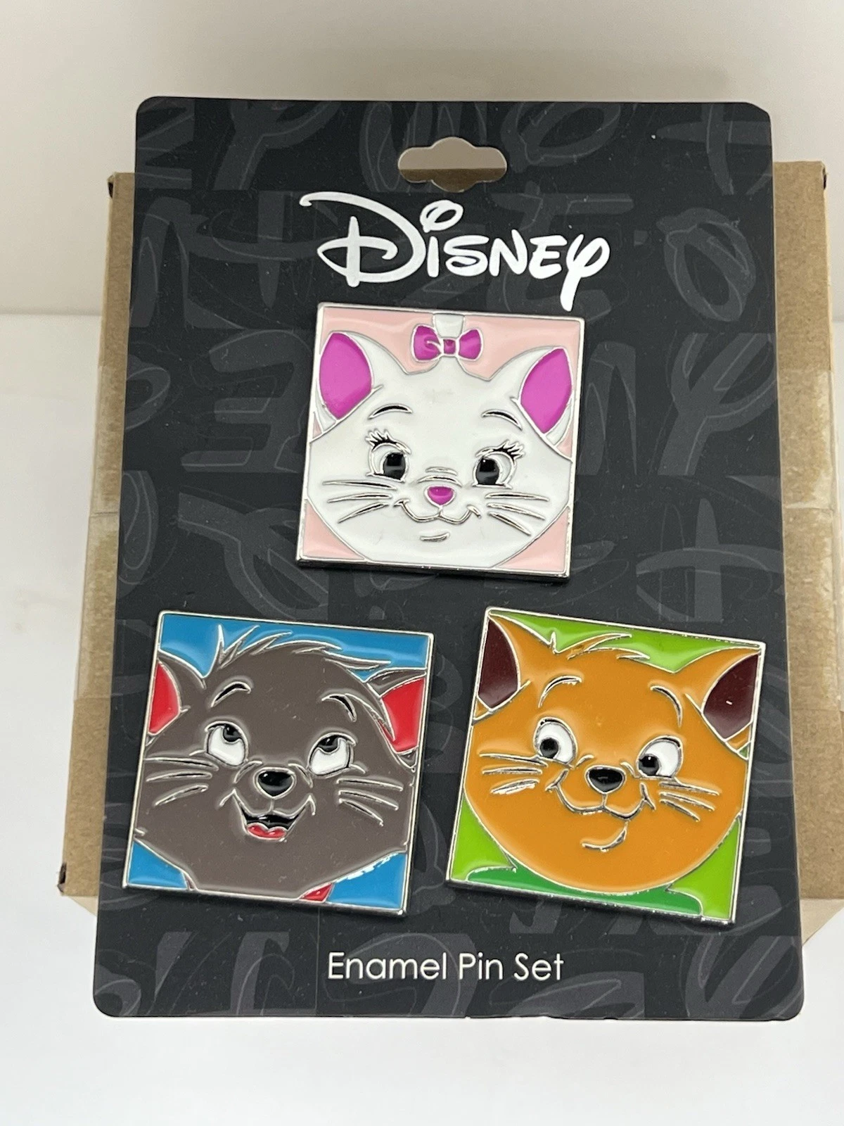 Disney Aristocats Kittens Marie Toulouse Berlioz Portraits 3 Piece Pin Set New