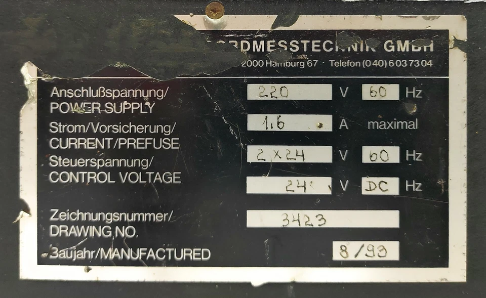 Hoppe Bord Messtechnik Power Meter 220V 60Hz - Image 4 of 4