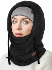 Ski Mask Fleece Balaclava, Windproof Face Mask Winter Warm Neck Cover Helmet ...