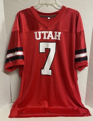 Under Armour Utah Utes Cam Rising #7 Large Football Jersey Men s Red White