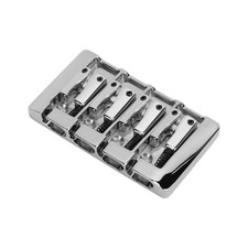 Electric Bass Bridge 4 String Metal Tailpiece Instrument Accessory Silver BA1012