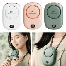 Portable Hanging Neck Sport Fan Lazy Neckband USB Rechargeable Personal Mini Fan