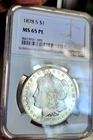 1878-S Morgan Dollar -NGC MS-65 PL - White