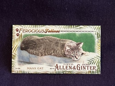 2016 Topps Allen & Ginter Ferocious Felines Minis Manx Cat #11